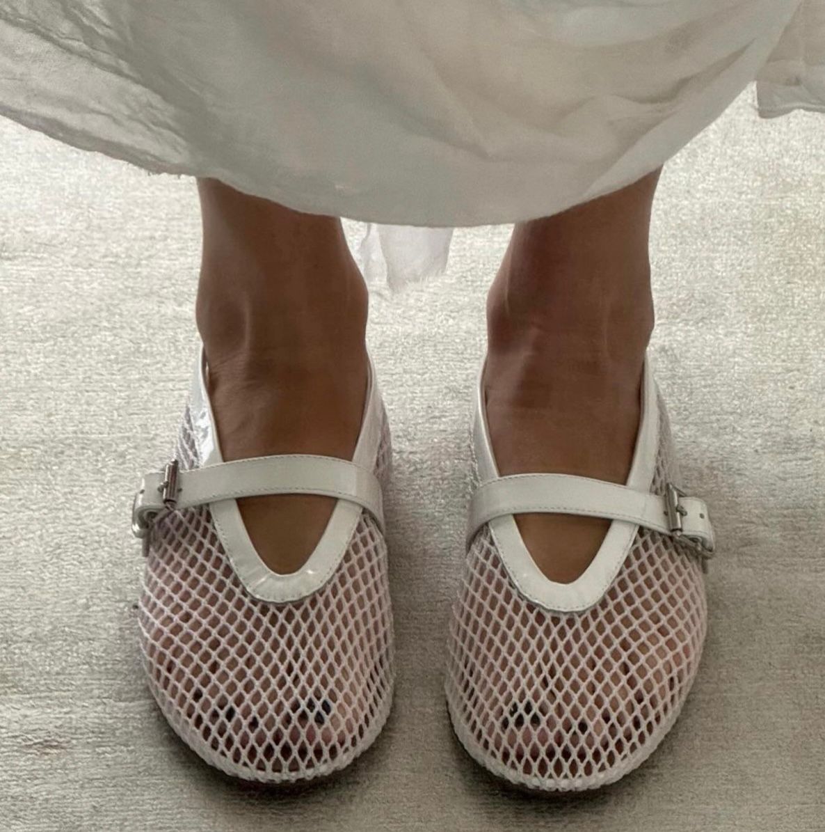 Océane Vêtements-Ballet Flats In Fishnet