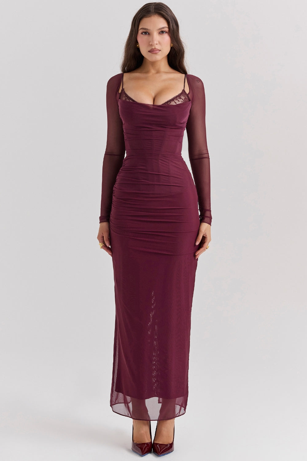 Océane Vêtements - Rouge Off the Shoulder Maxi Dress