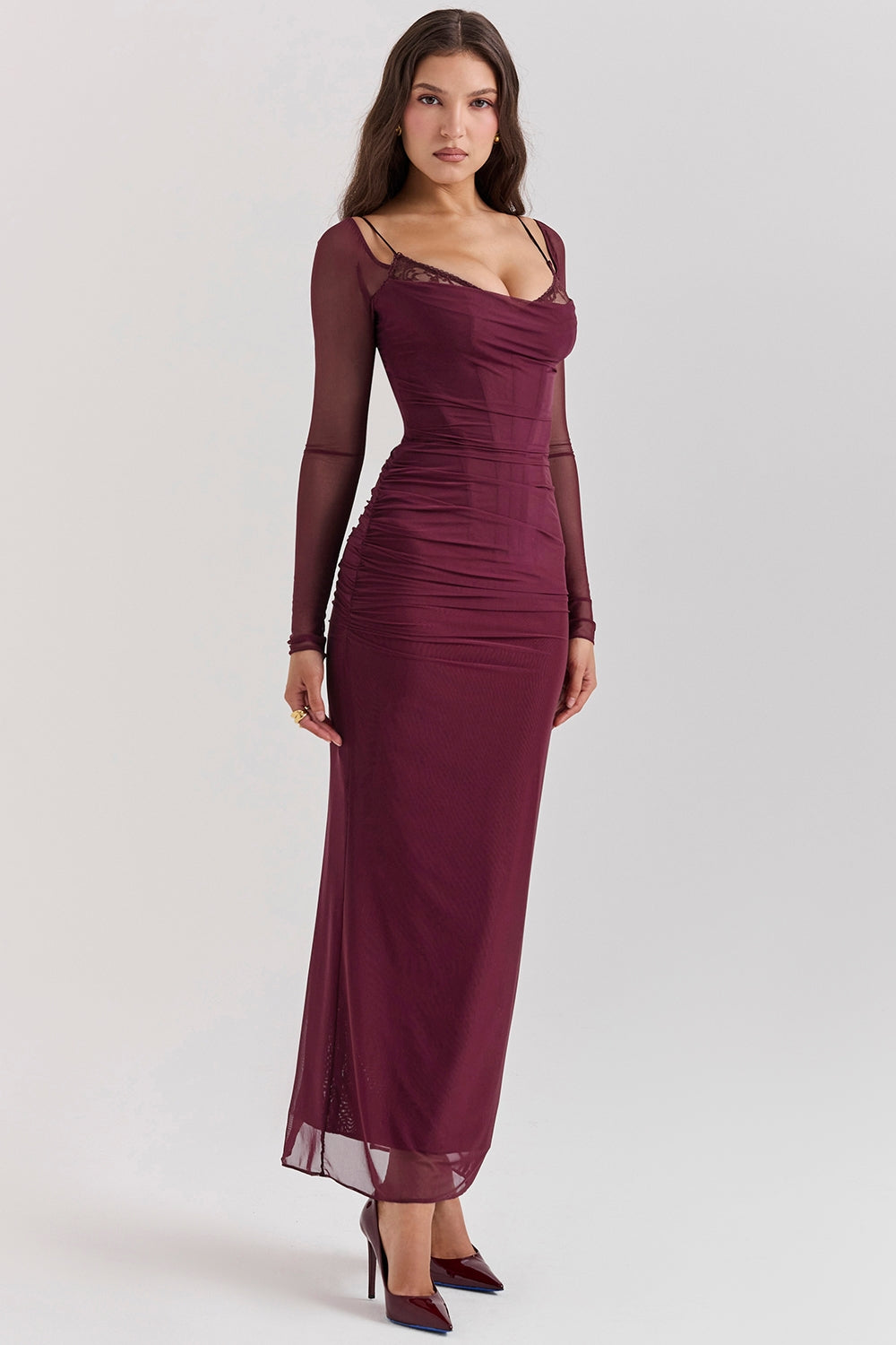 Océane Vêtements - Rouge Off the Shoulder Maxi Dress