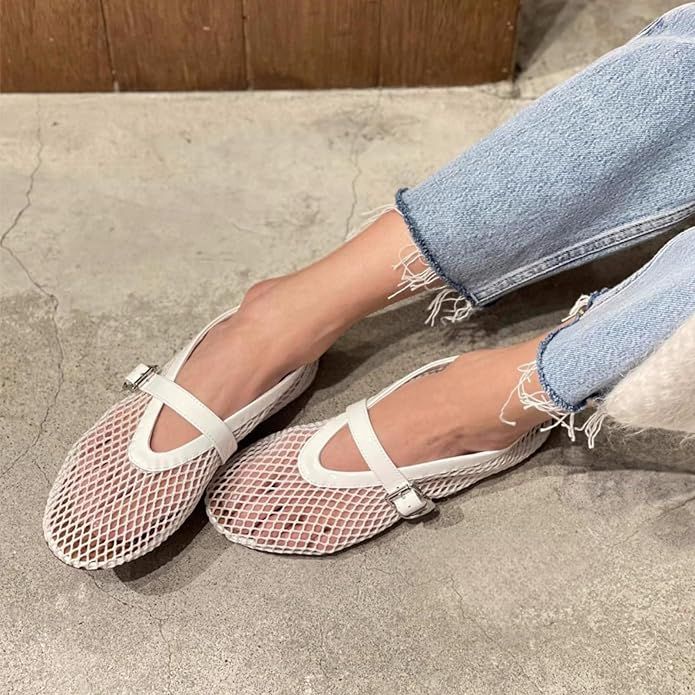 Océane Vêtements-Ballet Flats In Fishnet