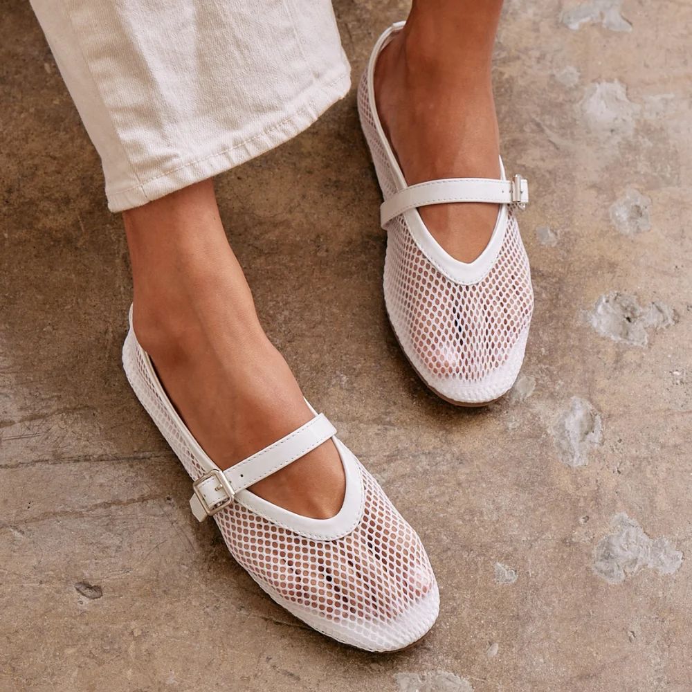 Océane Vêtements-Ballet Flats In Fishnet