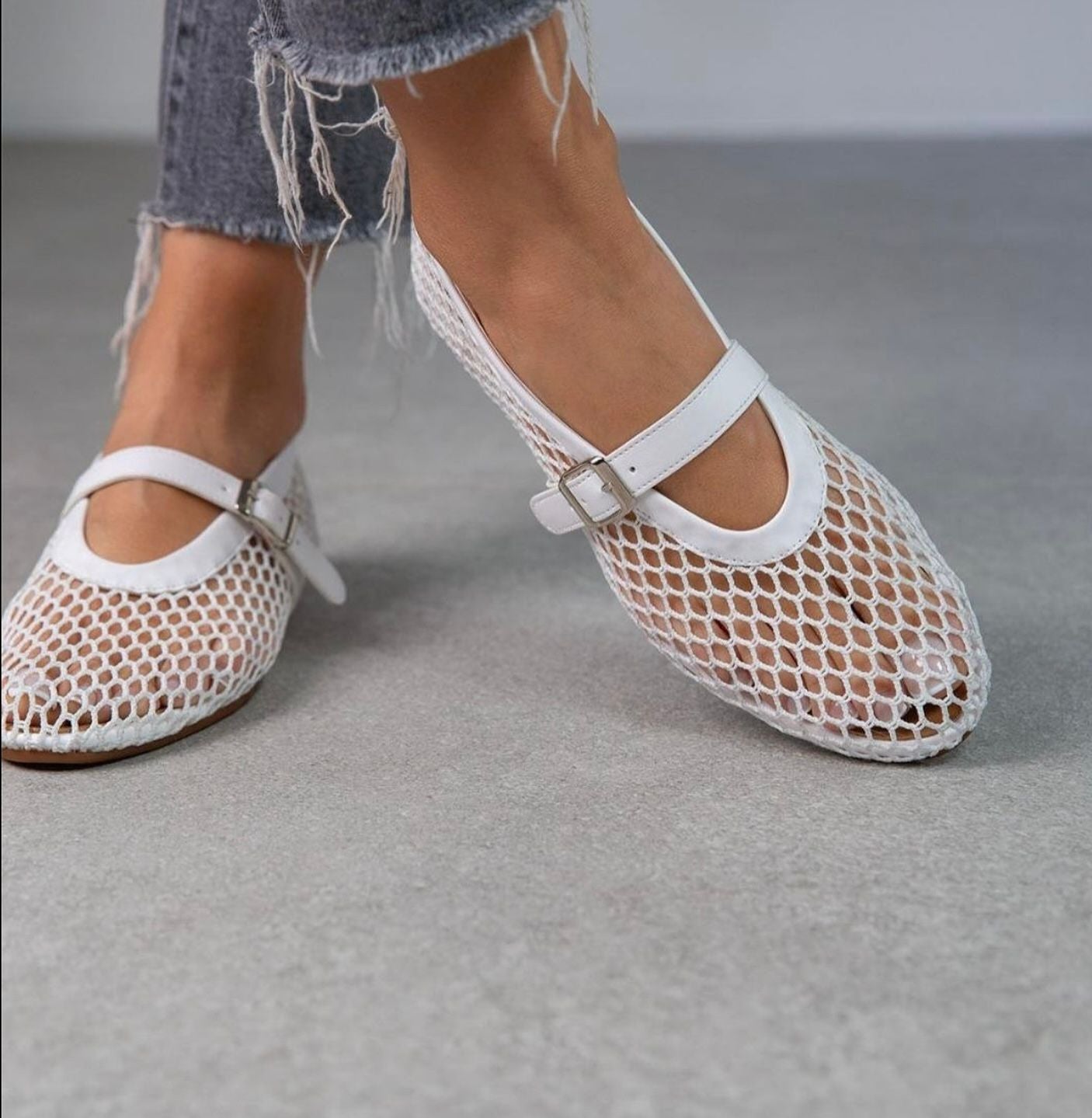 Océane Vêtements-Ballet Flats In Fishnet