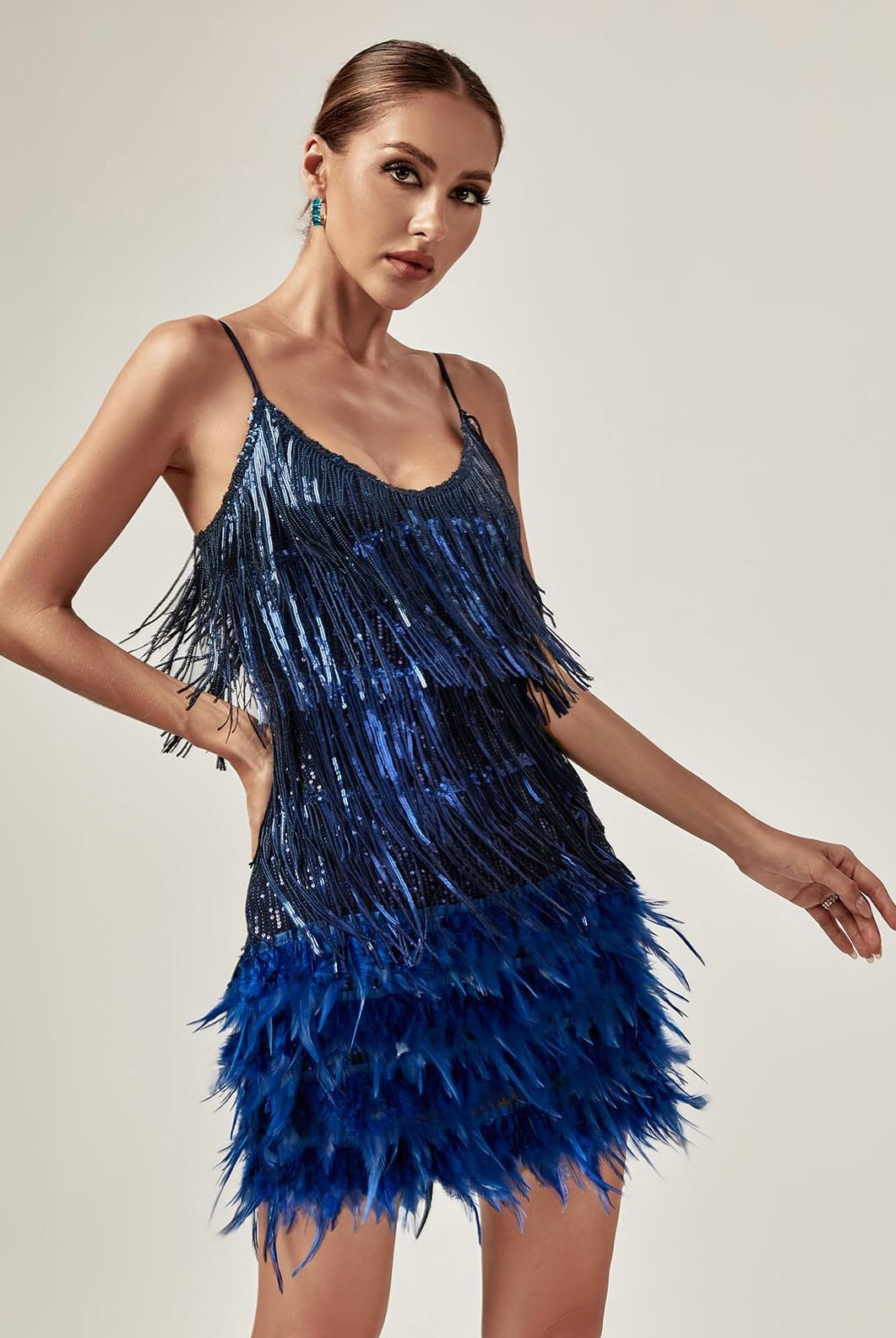 Océane Vêtements - Austyn Tassel Feather Mini Dress