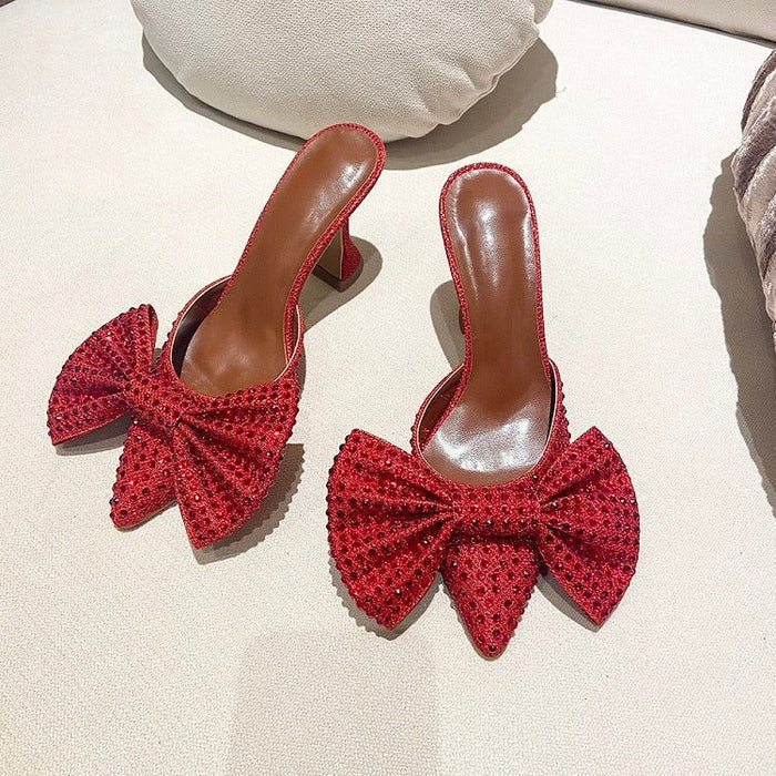 Océane Vêtements- Sofia Oversized Diamond Bow Heels